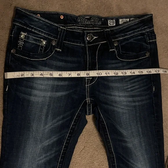 Miss Me Women's Embellished Dark Blue Jeans - Picture 7 of 8